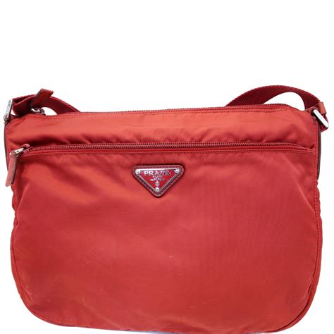 prada crossbody nylon red|prada shoulder crossbody bag.